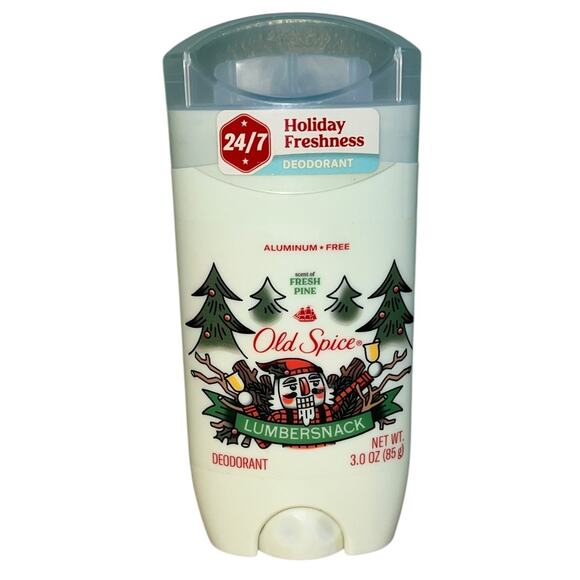 Old Spice Lumbersnack Deodorant 3oz Lot of 2 Holiday Freshness Fresh Pine New - Picture 2 of 5